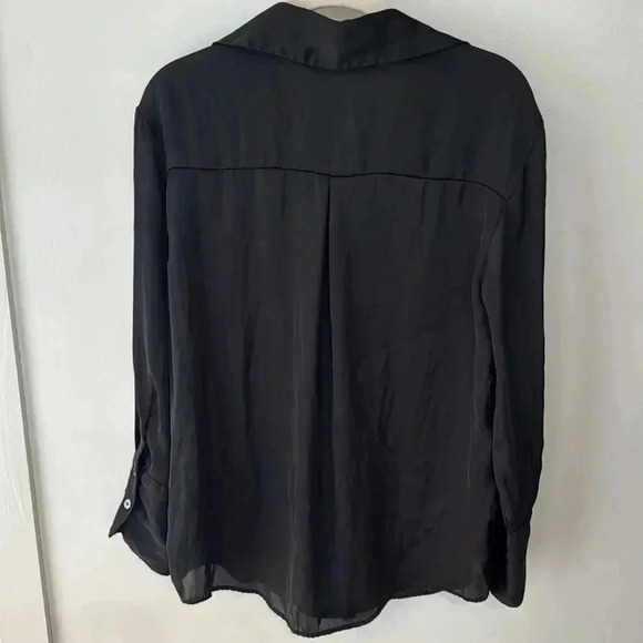 Zara Satin Button Down Blouse Size XS - Picture 2 of 6